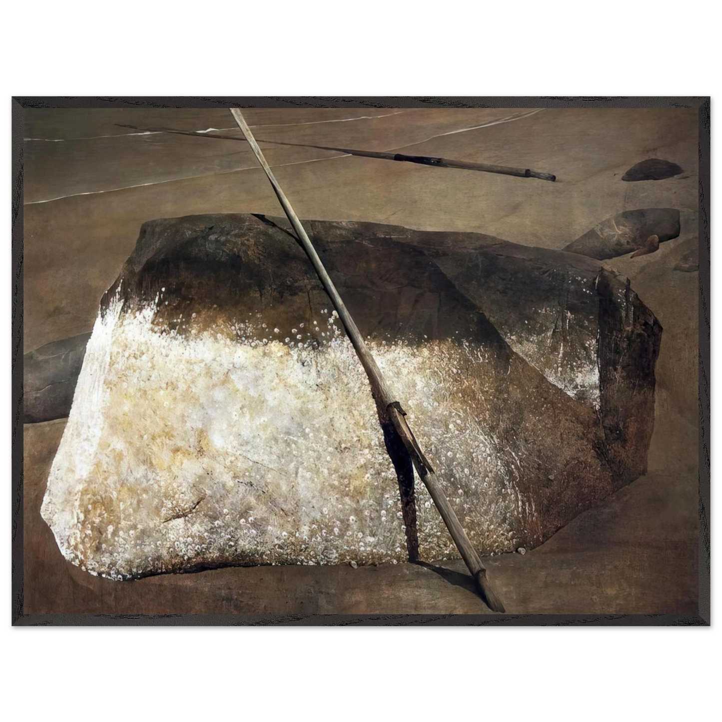 Andrew Wyeth - NOT DETECTED 38 Wall Art - 60x80 cm / 24x32 inches - Premium Wooden Framed Poster With Fine Art Paper - White frame