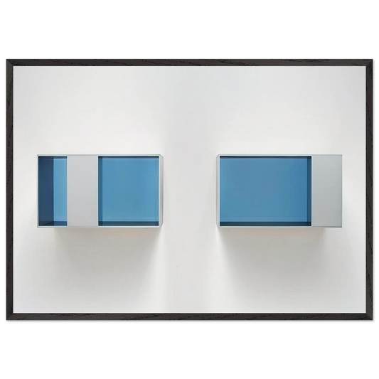Untitled 88-28 AB Menziken - 1988 - Donald Judd 70x100 cm / 28x40 inches Framed Art Print – Black Wooden Frame