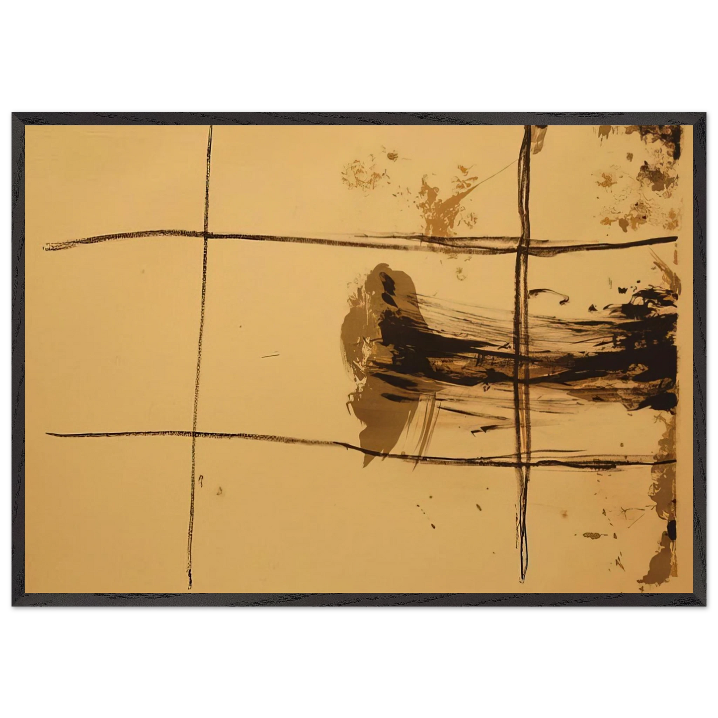 CARR S 1967 - Antoni Tapies Framed Art Print – Black Wooden Frame - Default Title - -Framed Art Print