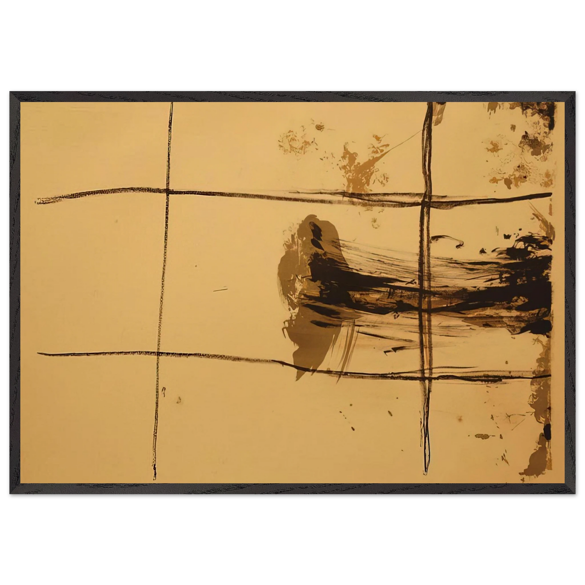 CARR S 1967 - Antoni Tapies Framed Art Print – Black Wooden Frame - Default Title - -Framed Art Print