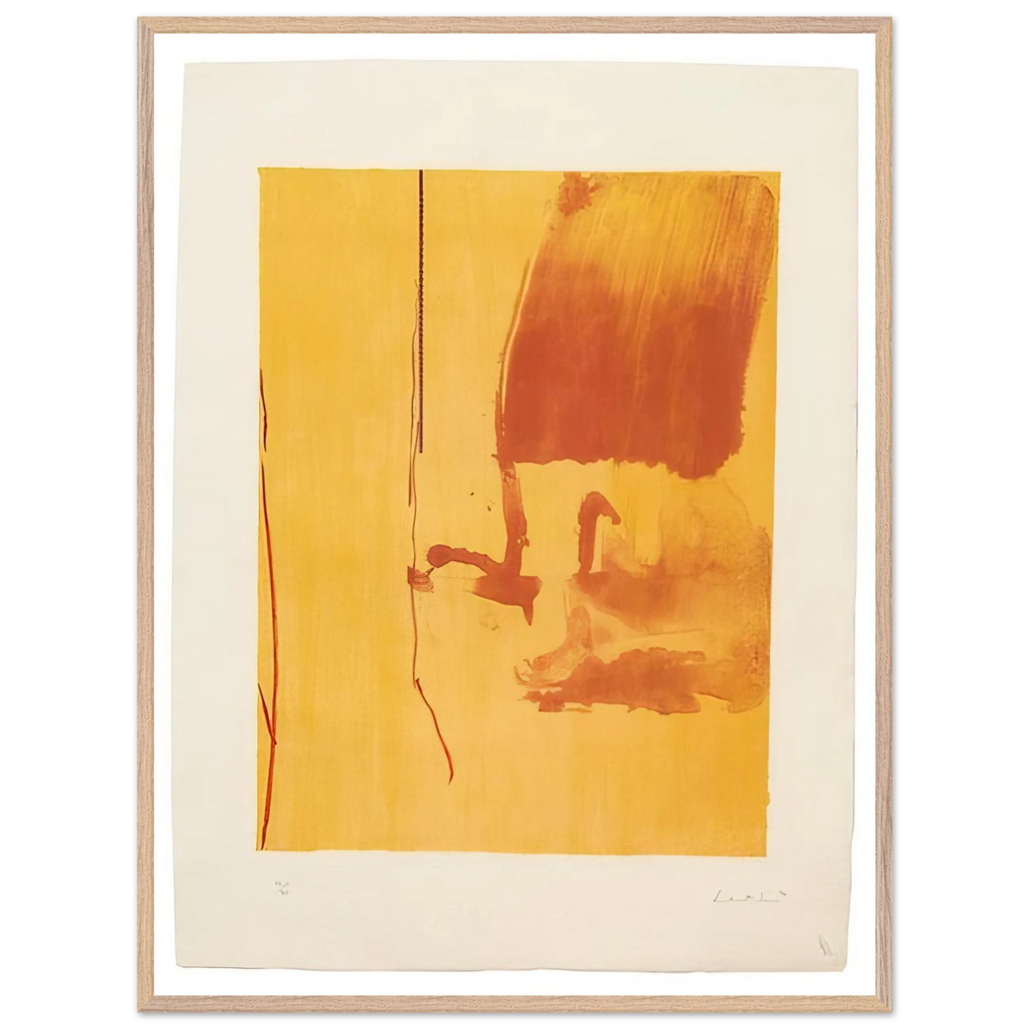 Helen Frankenthaler - Harvest - 1976 Wall art - 40x50 cm / 16x20 inches - Premium Wooden Framed Poster With Fine Art Paper - Wood frame