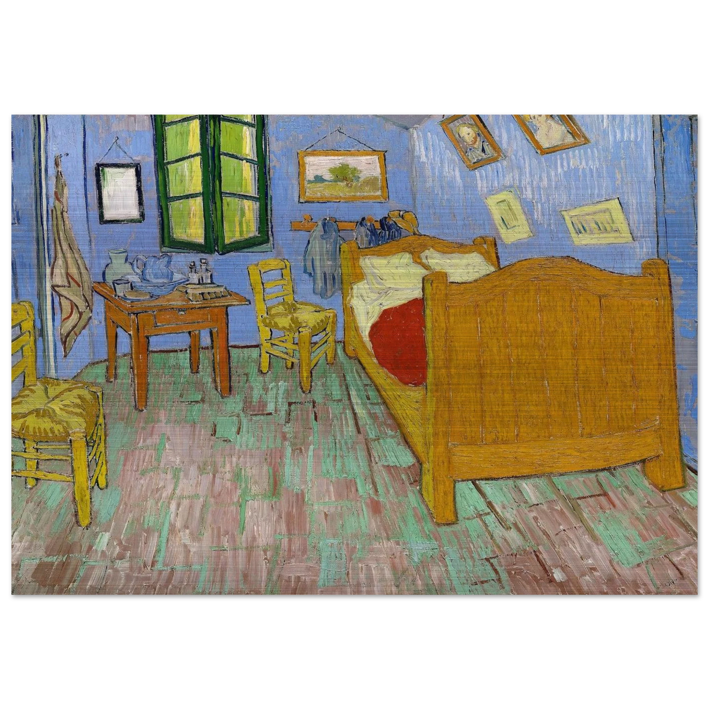 Vincent's Bedroom in Arles - Vincent van Gogh Brushed Aluminum Print - 70x100 cm / 28x40 inches | Vincent van Gogh Aluminum Print | Vincent van Gogh Prints