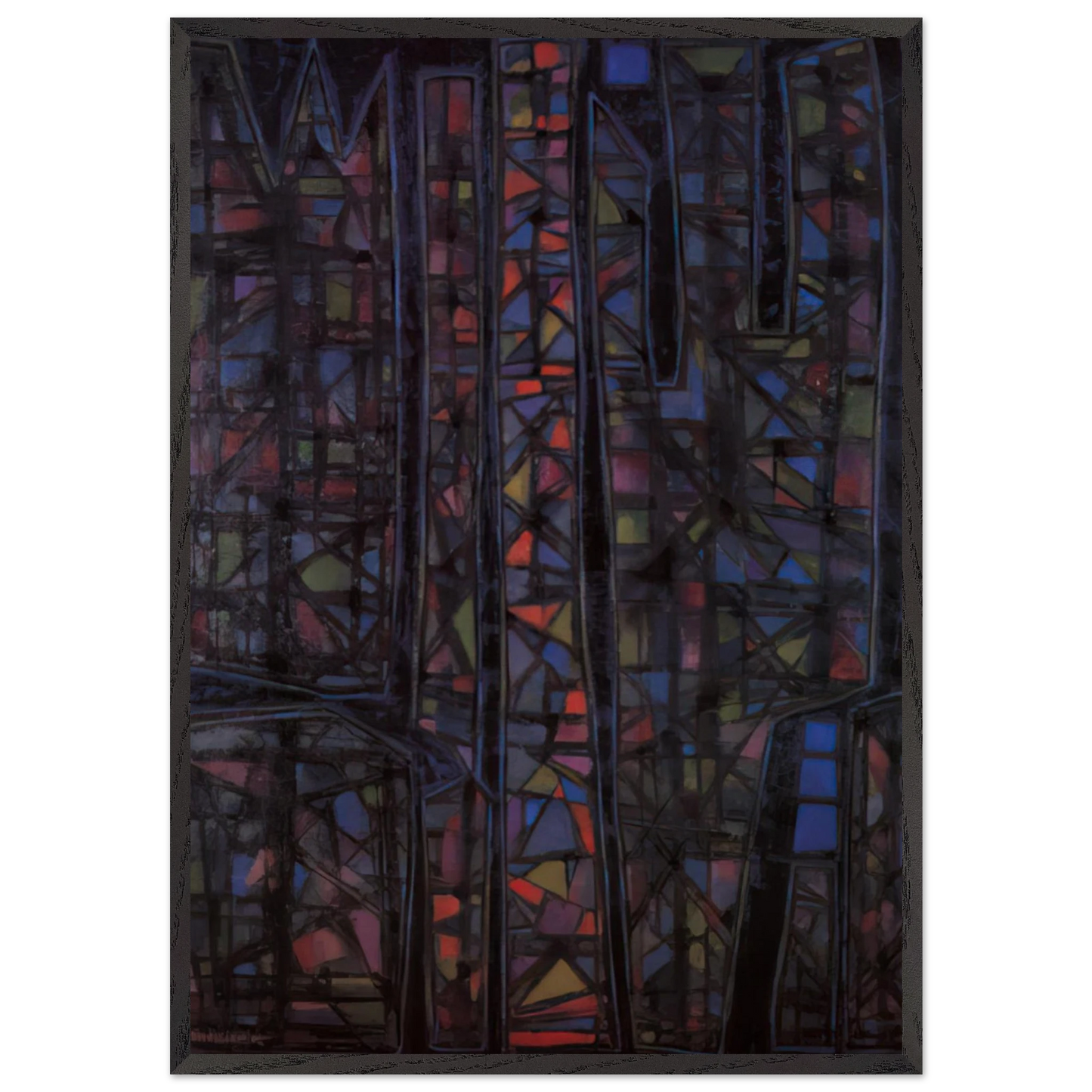 Recueillement nocturne II - 1952 - Alfred Manessier Framed Art Print – Black Wooden Frame - Default Title - -Framed Art Print