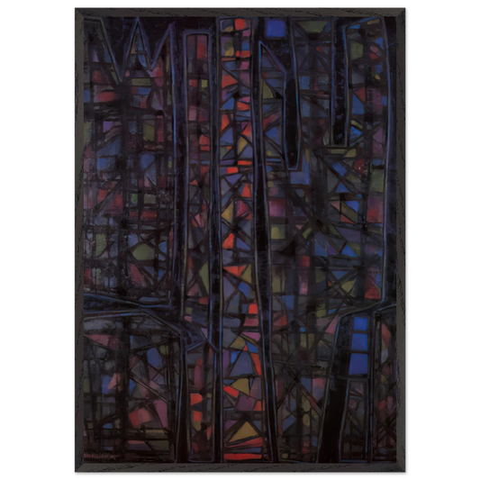 Recueillement nocturne II - 1952 - Alfred Manessier Framed Art Print – Black Wooden Frame - Default Title - -Framed Art Print