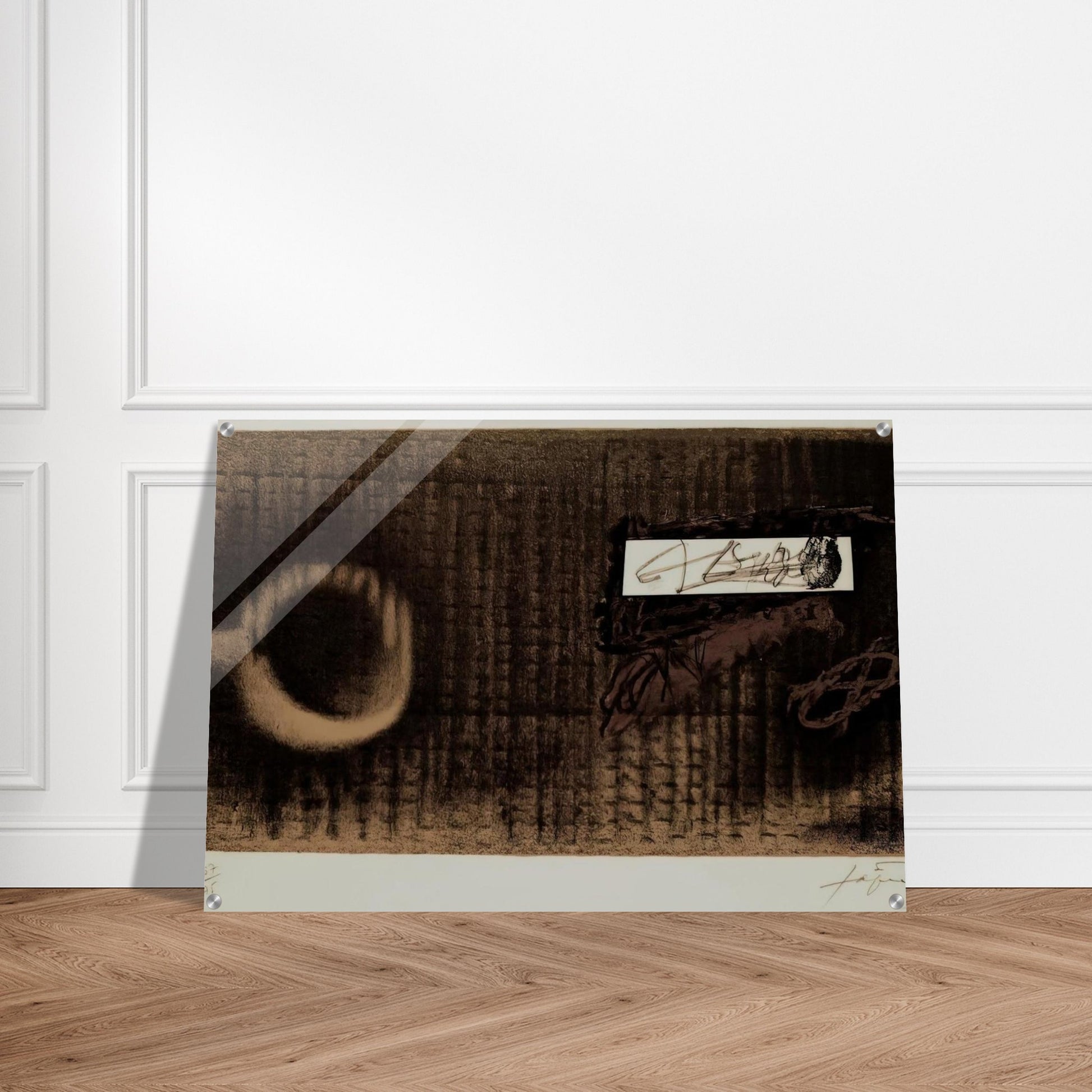 ETIQUETTE 1979 - Antoni Tapies Acrylic Print - 70x100 cm / 28x40″ inches | Antoni Tapies Wall Art | Antoni Tapies Prints