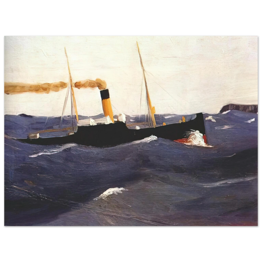 Edward Hopper - Tramp Steamer Fine Art Poster - 13x18 cm / 5x7 inches