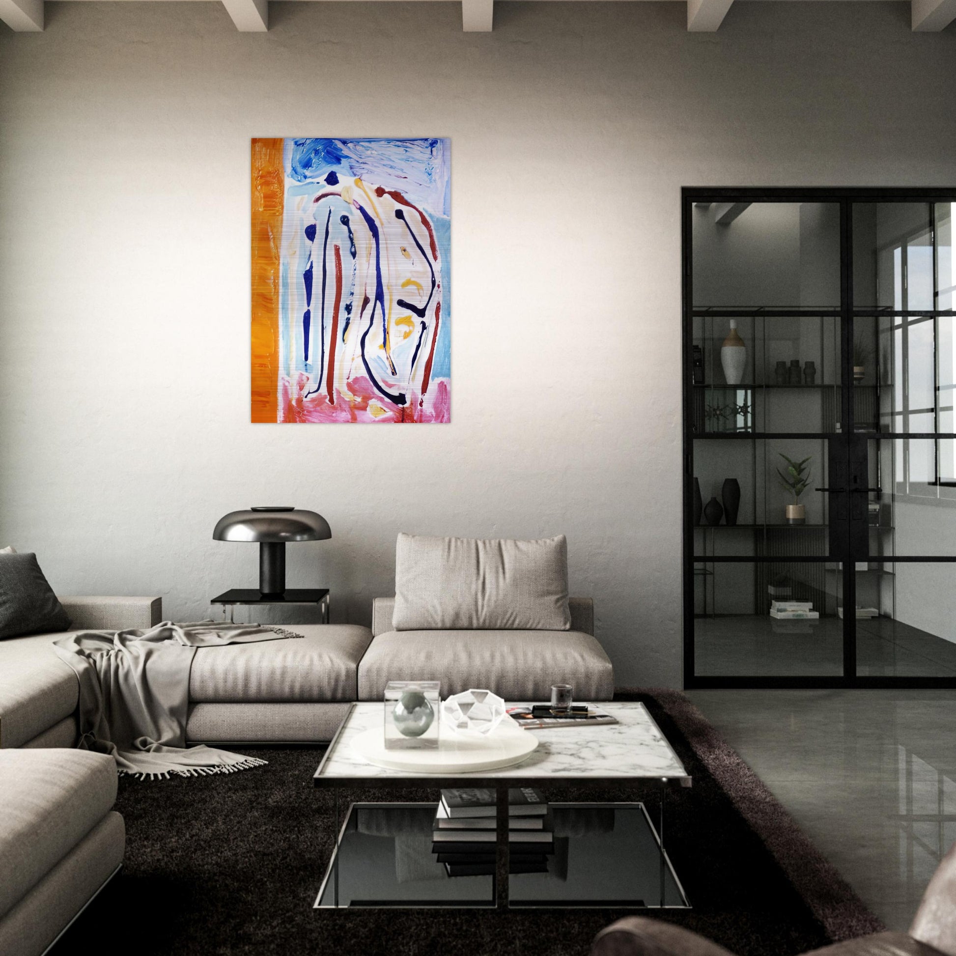 Sky Dance - 1973 - Ronnie Landfield Brushed Aluminum Print - 70x100 cm / 28x40 inches | Ronnie Landfield Aluminum Print | Ronnie Landfield Prints