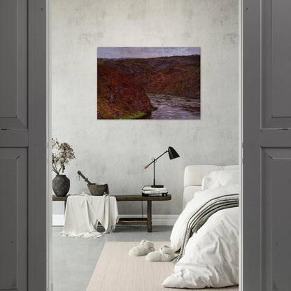 Valley of the Creuse, Grey Sky - claude monet Brushed Aluminum Print - 70x100 cm / 28x40 inches | claude monet Aluminum Print | claude monet Prints