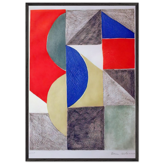 Abstract Composition N8 - Sonia Delaunay Framed Art Print – Black Wooden Frame - Default Title - -Framed Art Print