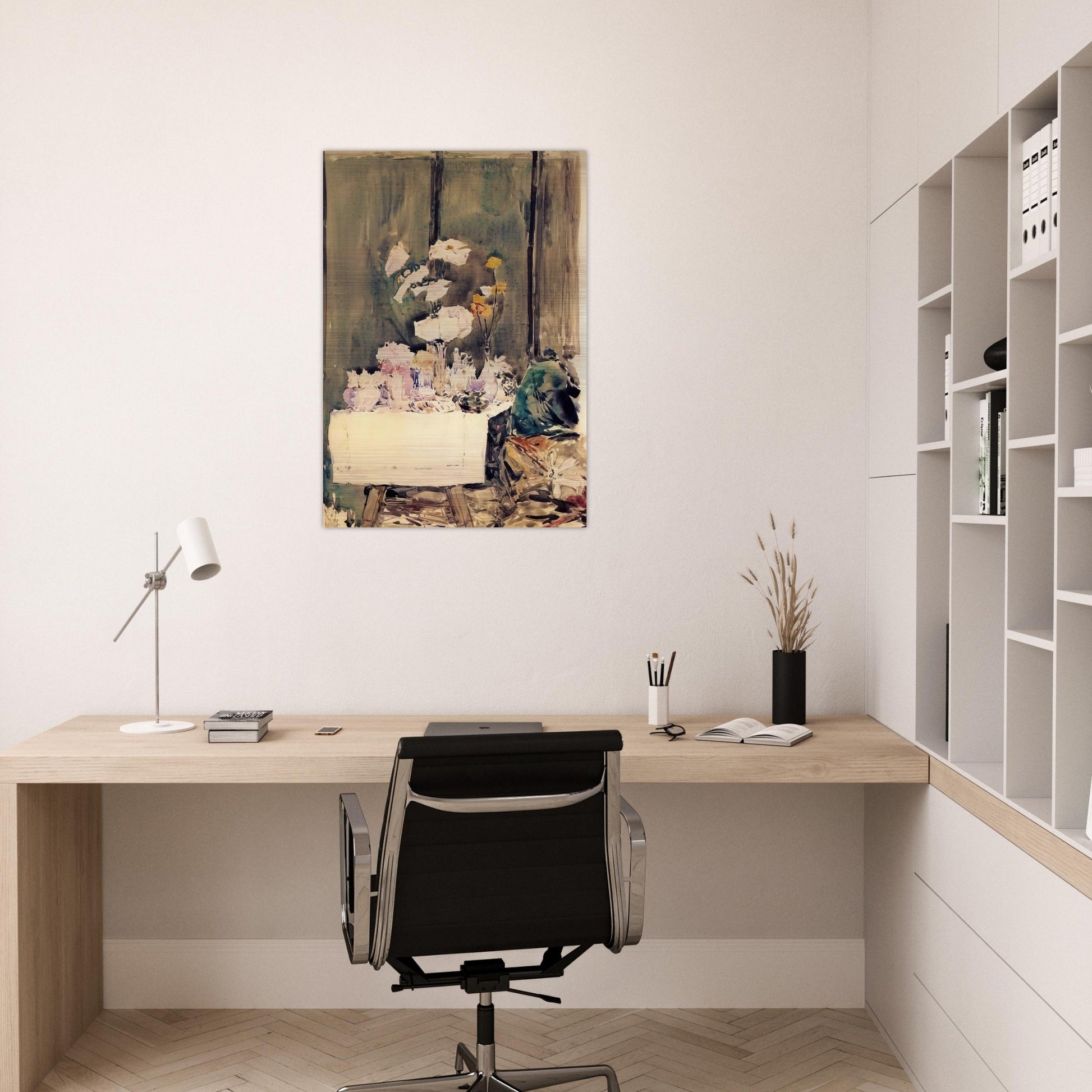 A Favorite Corner - Childe Hassam Brushed Aluminum Print - 70x100 cm / 28x40 inches | Childe Hassam Aluminum Print | Childe Hassam Prints