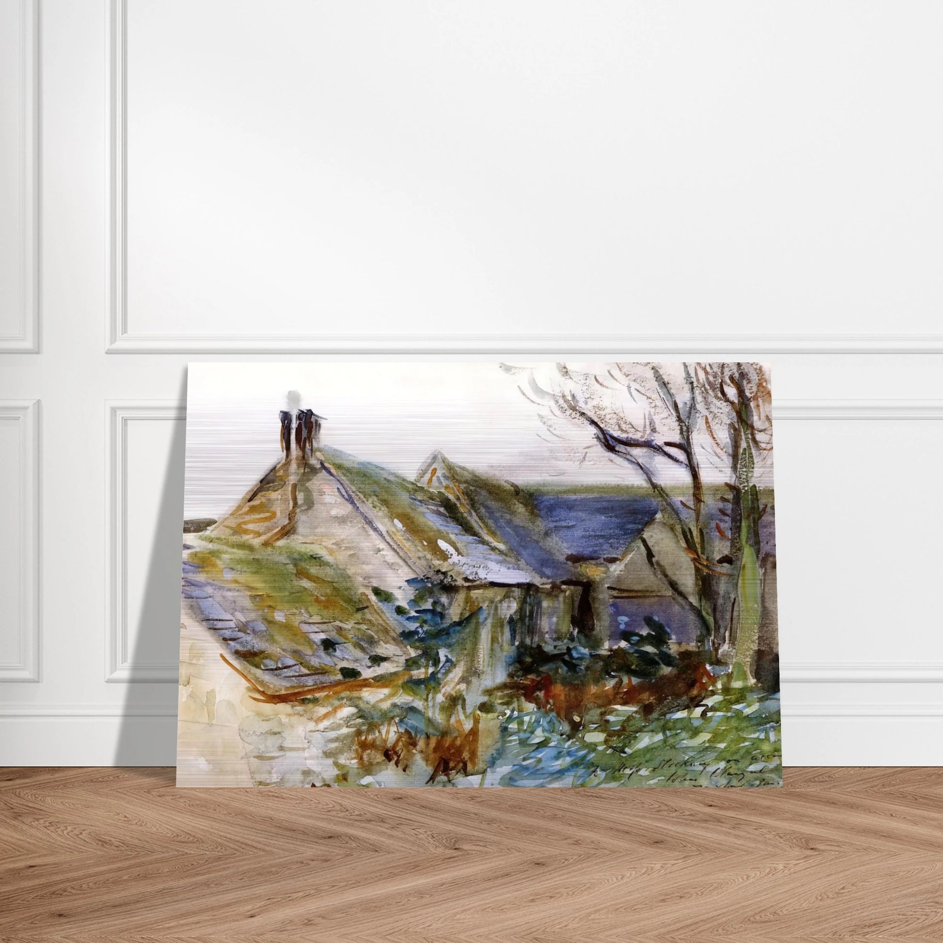Cottage at Fairford, Gloucestershire - John Singer Sargent Brushed Aluminum Print - 70x100 cm / 28x40 inches | John Singer Sargent Aluminum Print | John Singer Sargent Prints