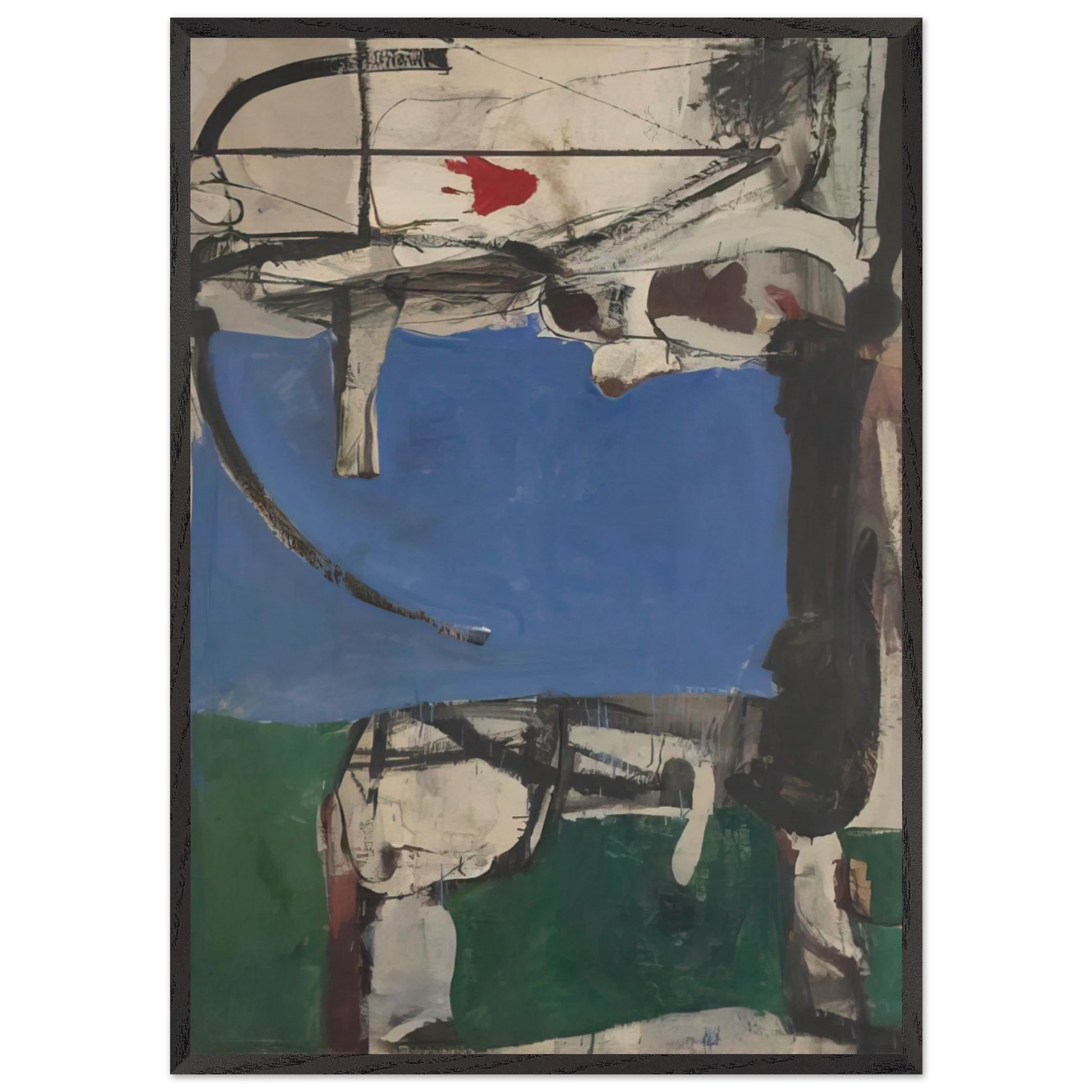 Urbana 2 The Archer - Richard Diebenkorn Framed Art Print – Black Wooden Frame - Default Title - -Framed Art Print