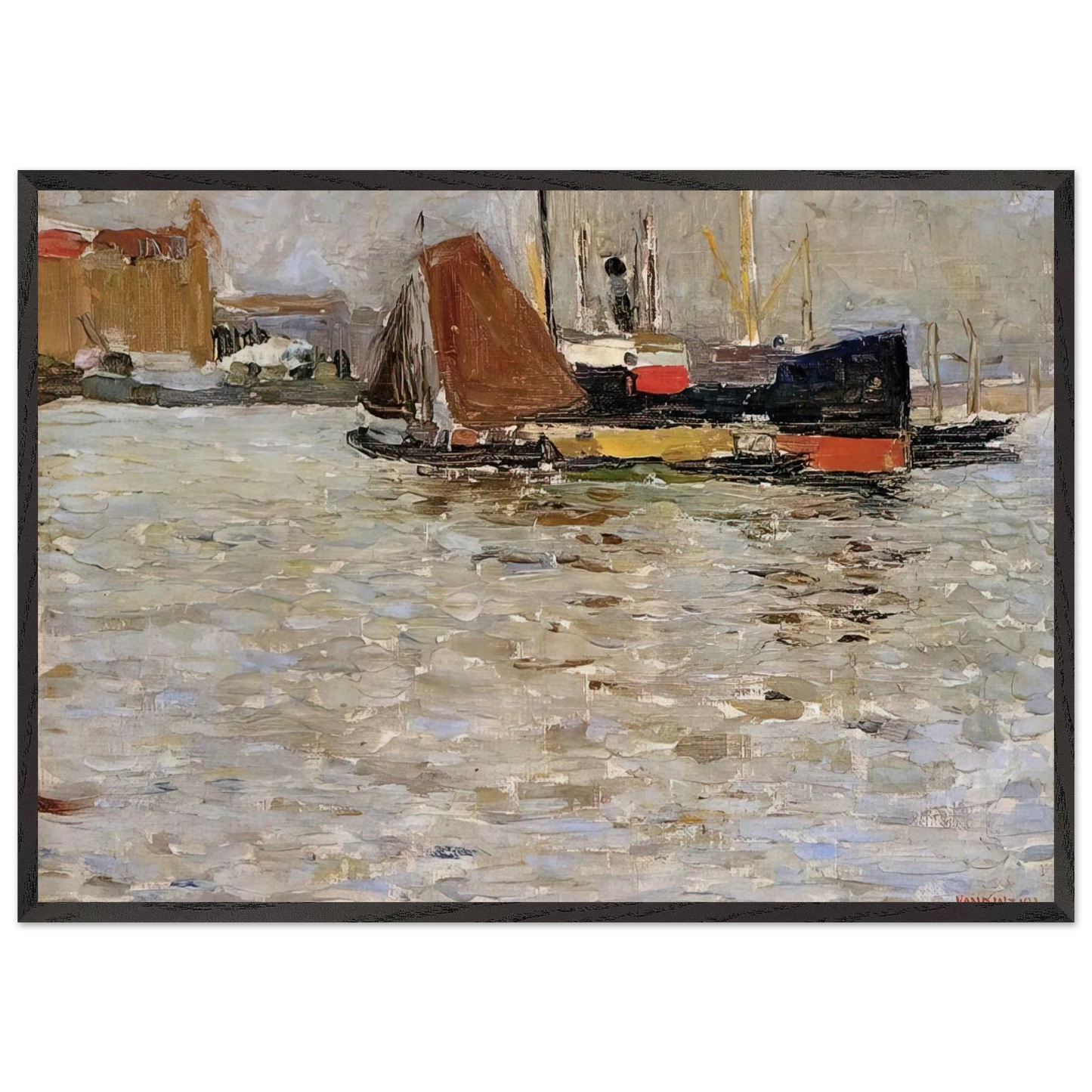 ROTTERDAM SUN 1906 - Wassily Kandinsky Framed Art Print – Black Wooden Frame - Default Title - -Framed Art Print