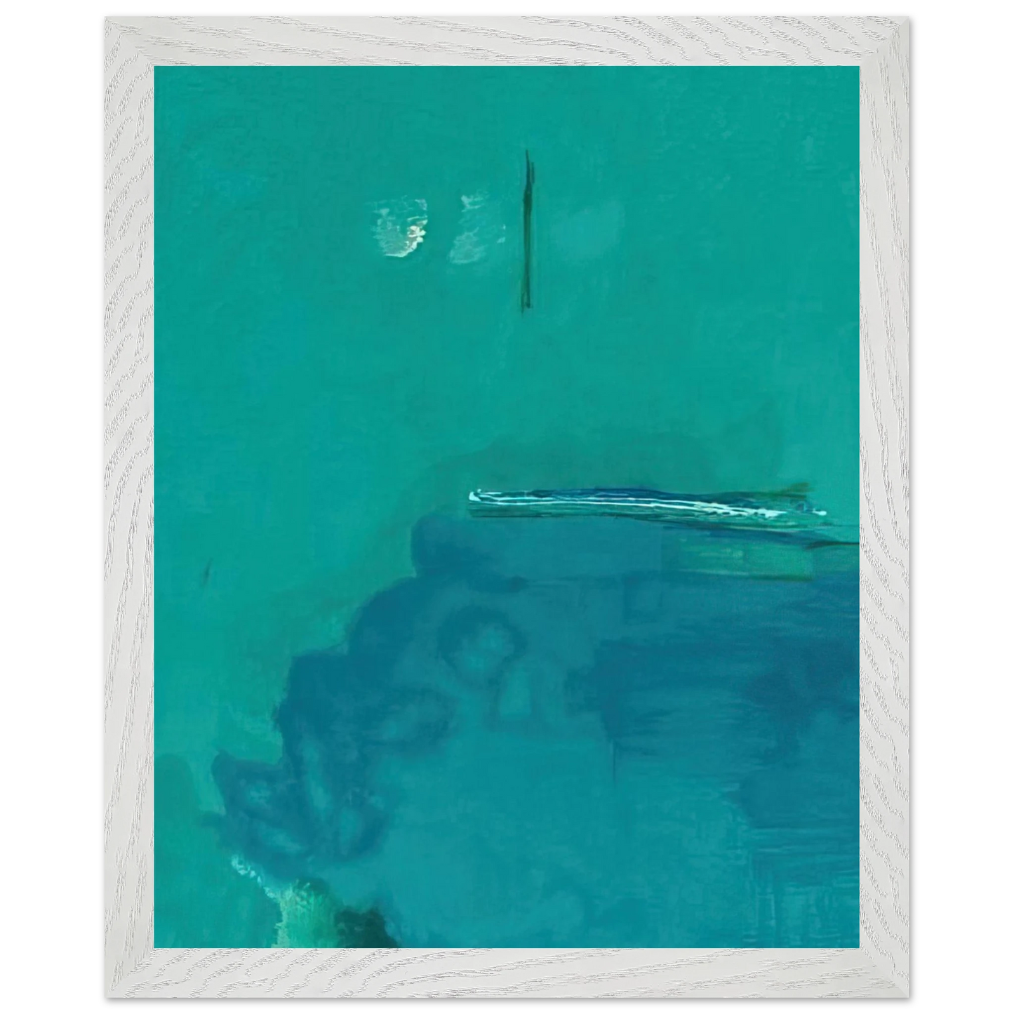 Helen Frankenthaler - Contentment Island - 2004 Wall art - 30x45 cm / 12x18 inches - Premium Wooden Framed Poster With Fine Art Paper - Wood frame