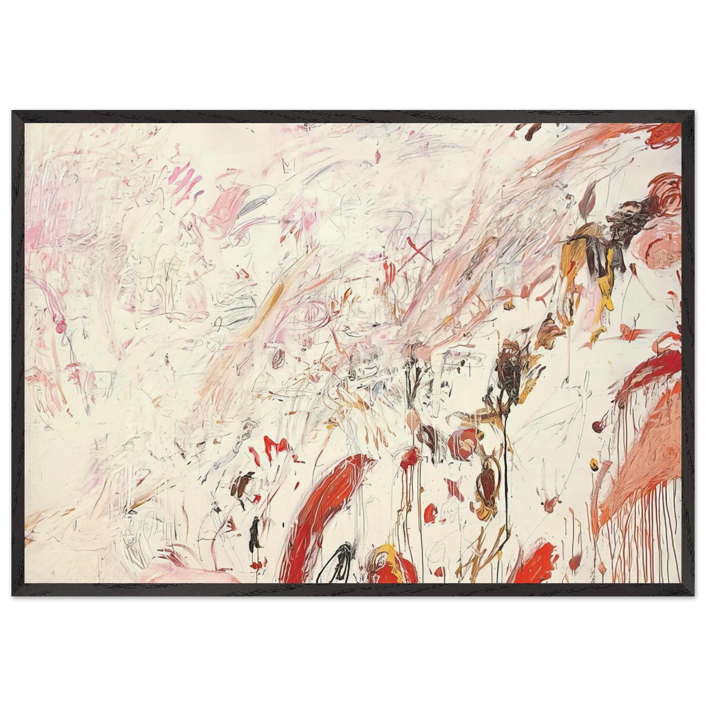 Ferragosto III - Cy Twombly Framed Art Print – Black Wooden Frame - Default Title - -Framed Art Print