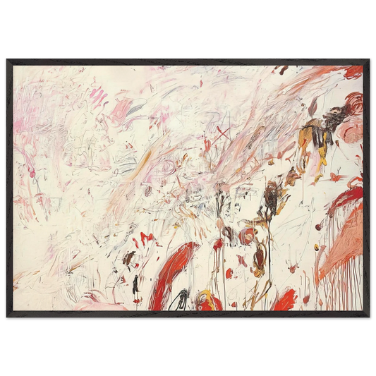 Ferragosto III - Cy Twombly Framed Art Print – Black Wooden Frame - Default Title - -Framed Art Print