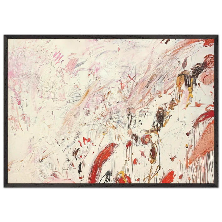 Ferragosto III - Cy Twombly 70x100 cm / 28x40 inches Framed Art Print – Black Wooden Frame