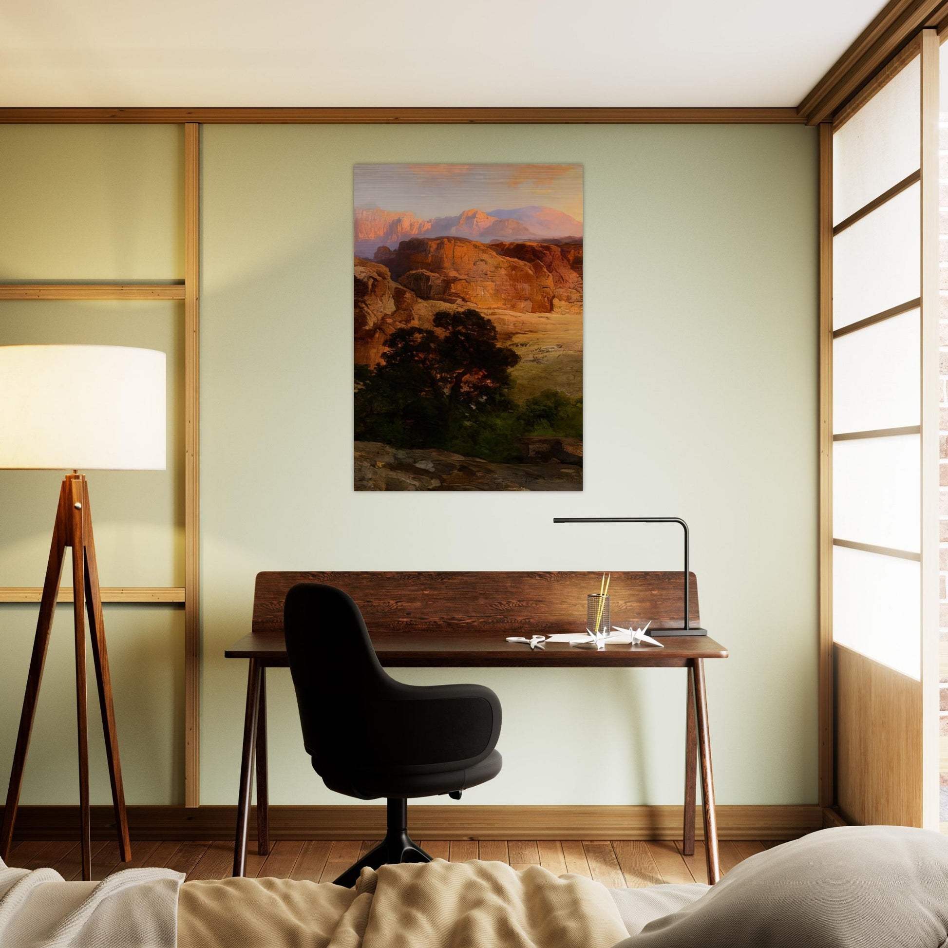 A Water Pocket Northern Arizona - Thomas Moran Brushed Aluminum Print - 70x100 cm / 28x40 inches | Thomas Moran Aluminum Print | Thomas Moran Prints