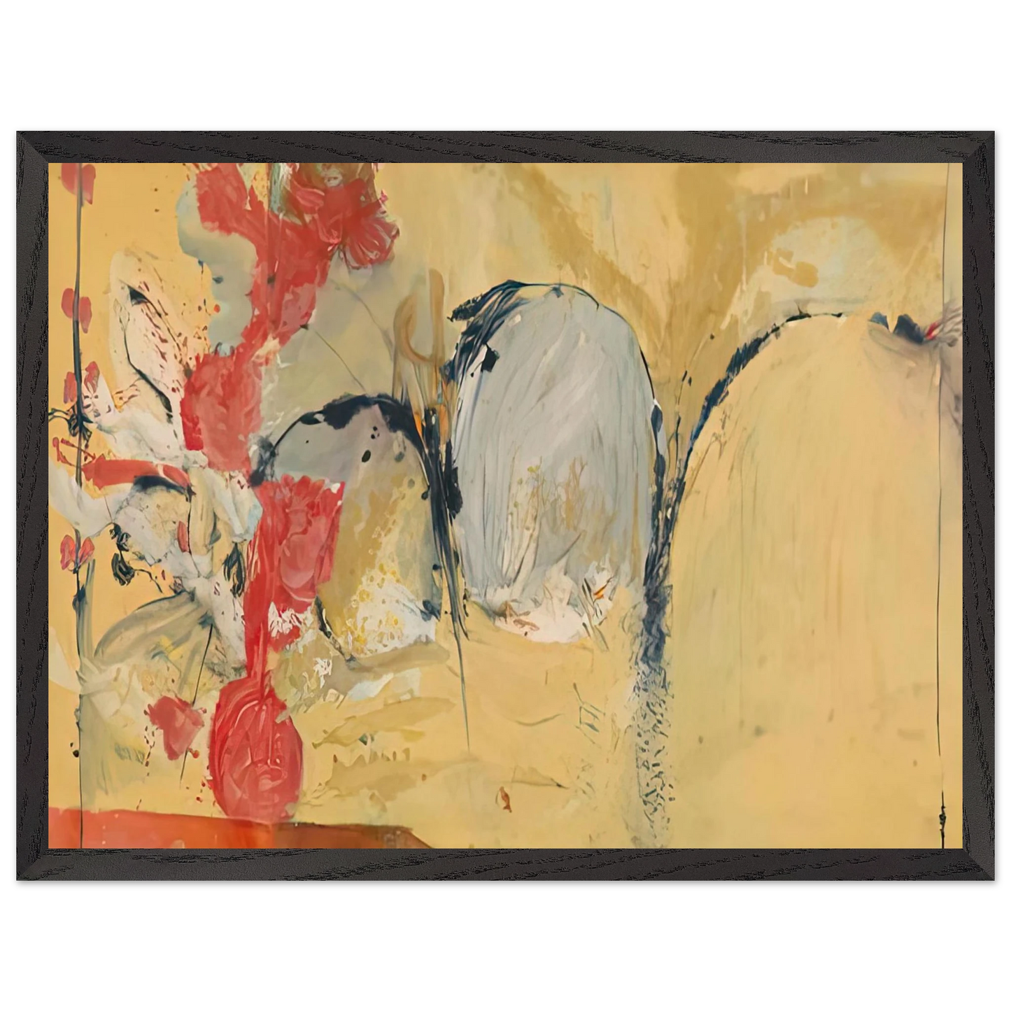 Helen Frankenthaler - Large Abstract Still Life, 1951- Wall Art - 60x80 cm / 24x32 inches - Premium Wooden Framed Poster With Fine Art Paper - Wood frame