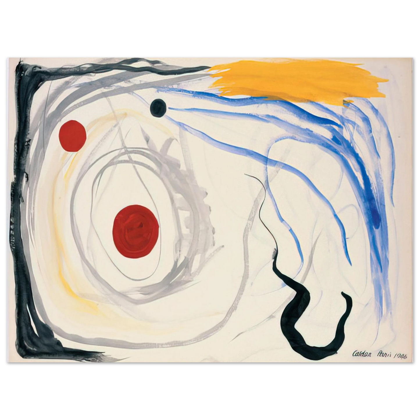 Alexander Calder - UNTITLED 1946 2 Fine Art Poster - 13x18 cm / 5x7 inches