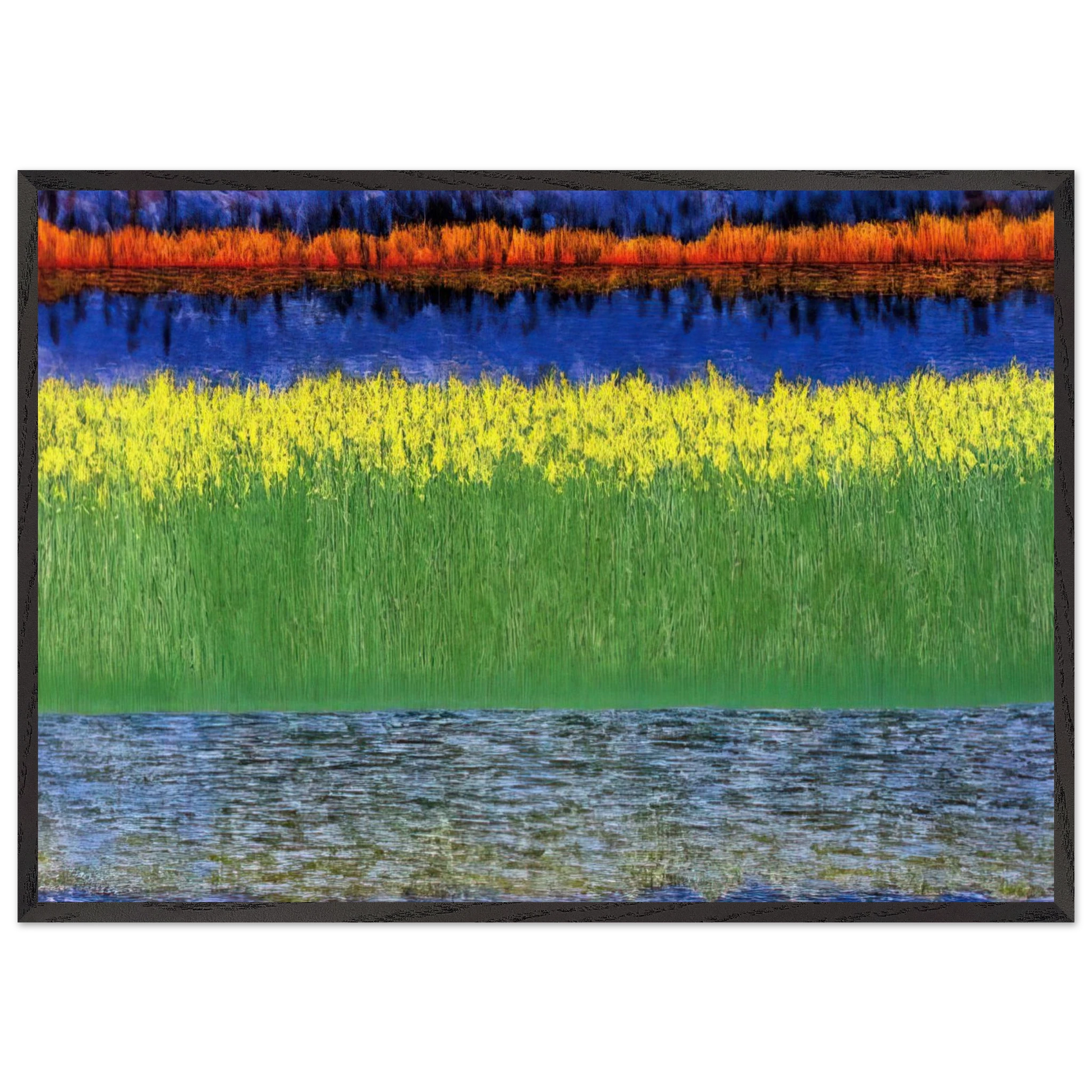 Sea of Grass - 1982 - Jimmy Ernst Framed Art Print – Black Wooden Frame - Default Title - -Framed Art Print