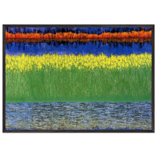 Sea of Grass - 1982 - Jimmy Ernst Framed Art Print – Black Wooden Frame - Default Title - -Framed Art Print