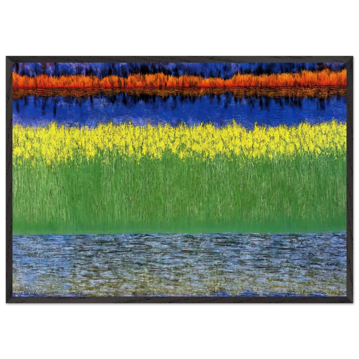 Sea of Grass - 1982 - Jimmy Ernst 70x100 cm / 28x40 inches Framed Art Print – Black Wooden Frame