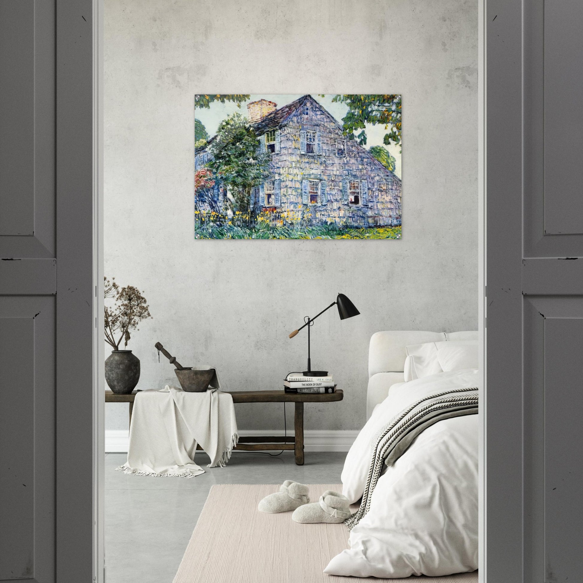 Old House, East Hampton - Childe Hassam Acrylic Print - 70x100 cm / 28x40″ inches