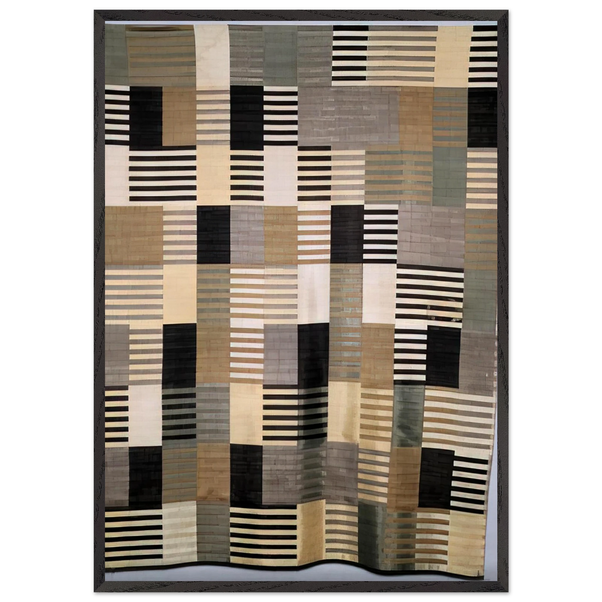 WALL HANGING 1926 - Anni Albers Framed Art Print – Black Wooden Frame - Default Title - -Framed Art Print