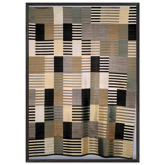 WALL HANGING 1926 - Anni Albers Framed Art Print – Black Wooden Frame - Default Title - -Framed Art Print