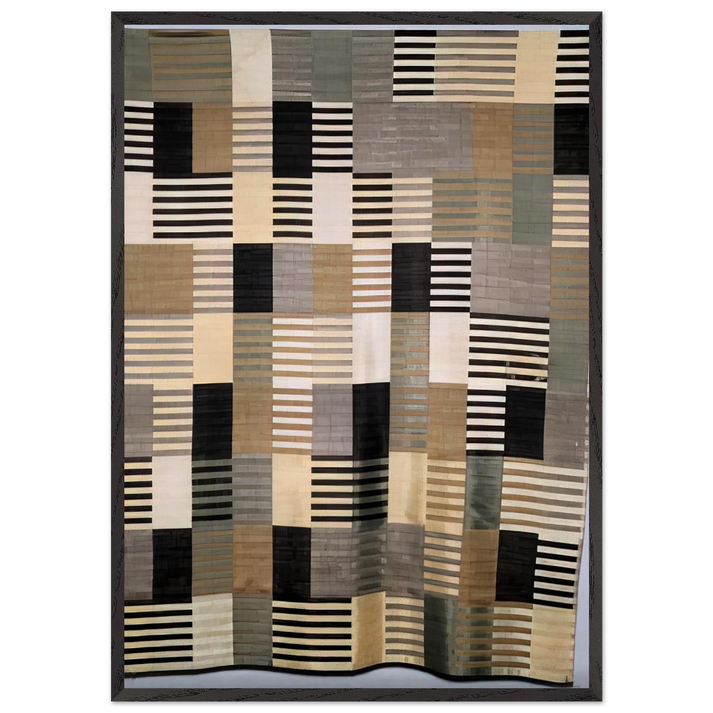 WALL HANGING 1926 - Anni Albers 70x100 cm / 28x40 inches Framed Art Print – Black Wooden Frame