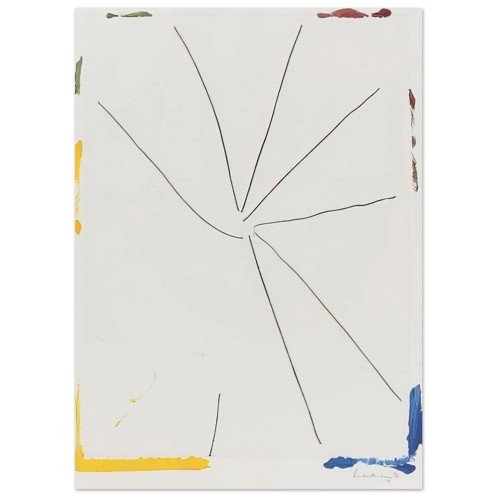 Helen Frankenthaler - Free Wheeling - 1971 Wall art - A3 (29.7 x 42  cm) - Premium Wooden Framed Poster With Fine Art Paper - Black frame
