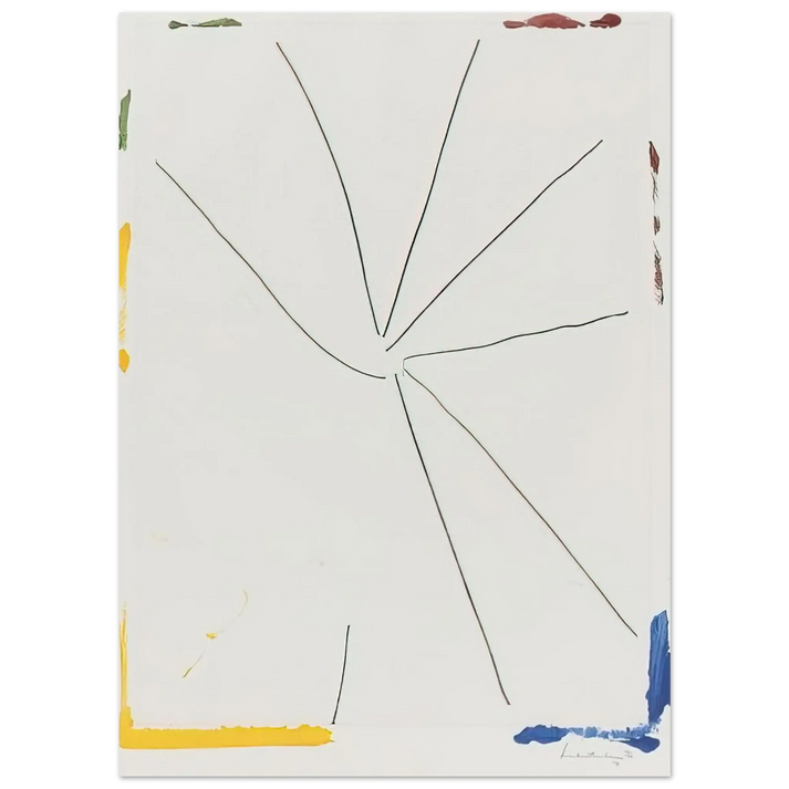 Helen Frankenthaler - Free Wheeling - 1971 Wall art - A3 (29.7 x 42  cm) - Premium Wooden Framed Poster With Fine Art Paper - Black frame