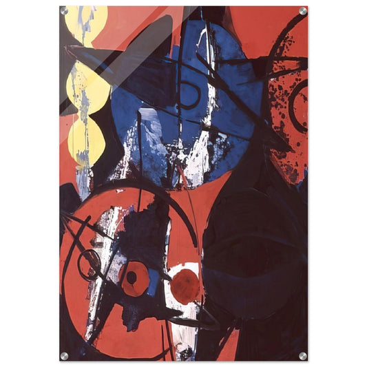 Blaufeuer - 1964 - Ernst Wilhelm Nay Acrylic Print - 70x100 cm / 28x40″ inches | Ernst Wilhelm Nay Wall Art | Ernst Wilhelm Nay Prints
