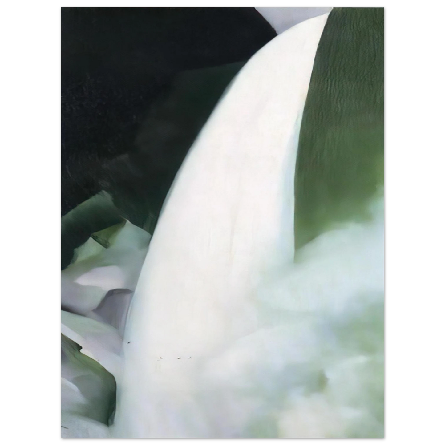 Georgia O'Keeffe - Green and White Fine Art Poster - 13x18 cm / 5x7 inches