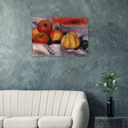 Still Life with Apples - Pierre-Auguste Renoir Brushed Aluminum Print - 70x100 cm / 28x40 inches | Pierre-Auguste Renoir Aluminum Print | Pierre-Auguste Renoir Prints