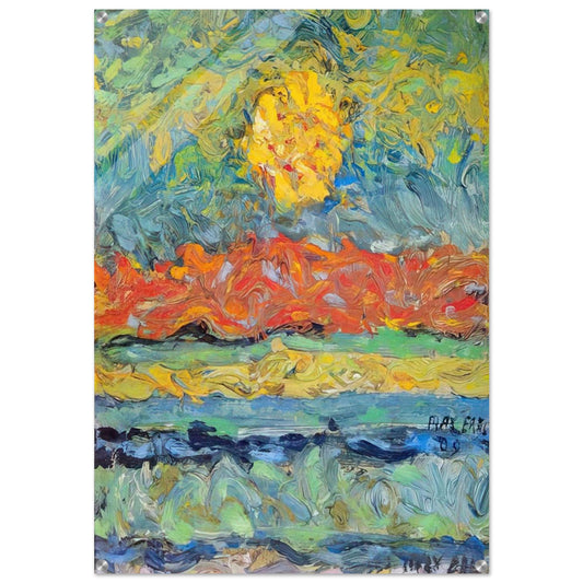Landscape with Sun - Max Ernst Acrylic Print - 70x100 cm / 28x40″ inches
