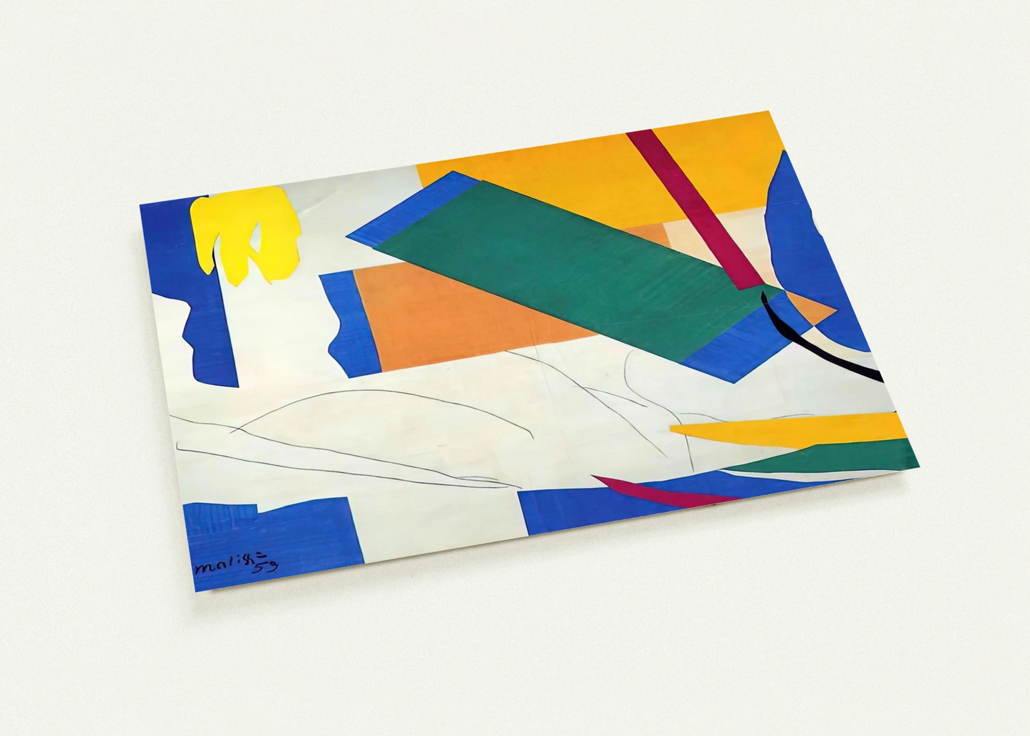 MEMORY OF OCEANIA By Henri Matisse Pack of 10 Post Cards | Henri Matisse Post Cards | A6 (10.5 x 14.8 cm) - 4.1 x 5.8 inches