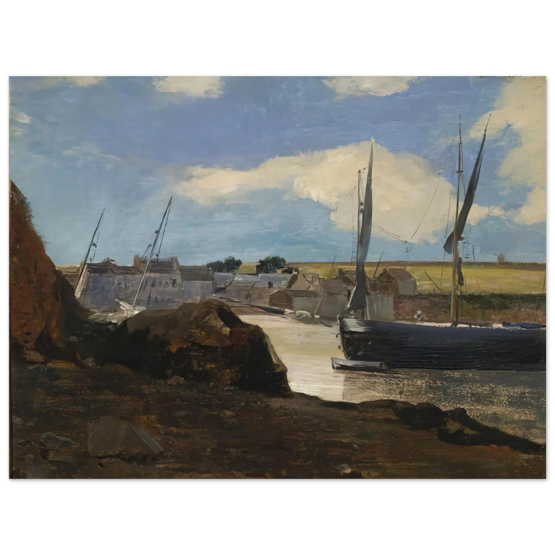 Odilon Redon - THE PORT OF MORGAT 1882 Fine Art Poster - Default Title