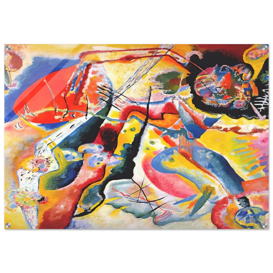 PAINTING WITH RED SPOT 1914 - Wassily Kandinsky Acrylic Print - 70x100 cm / 28x40″ inches | Wassily Kandinsky Wall Art | Wassily Kandinsky Prints