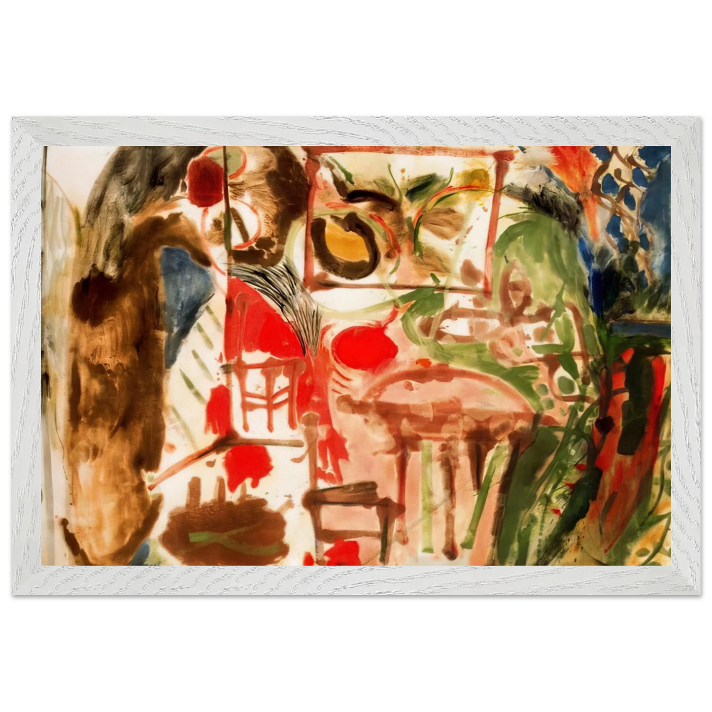 Helen Frankenthaler - Interior - 1957 Wall art - A1 (59.4 x 84.1  cm) - Fine Art Poster - -