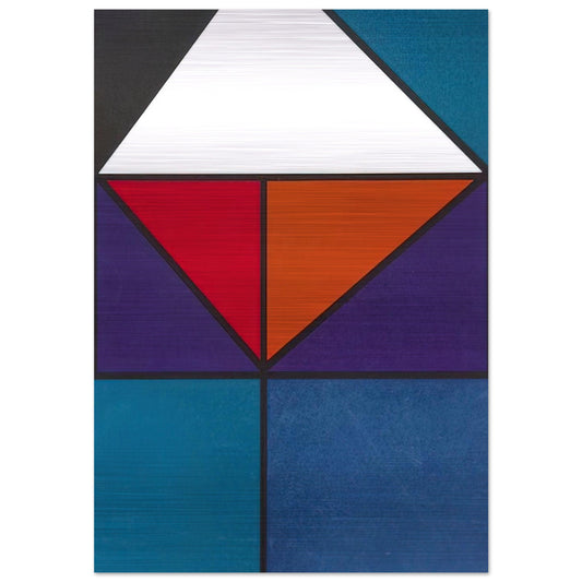 Plakat für Ausstellung Baden-Baden - 1965 - Johannes Itten Brushed Aluminum Print - 70x100 cm / 28x40 inches | Johannes Itten Aluminum Print | Johannes Itten Prints