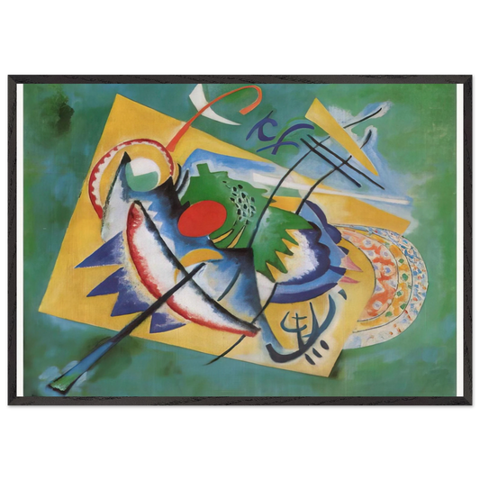 RED OVAL 1920 - Wassily Kandinsky 70x100 cm / 28x40 inches Framed Art Print – Black Wooden Frame