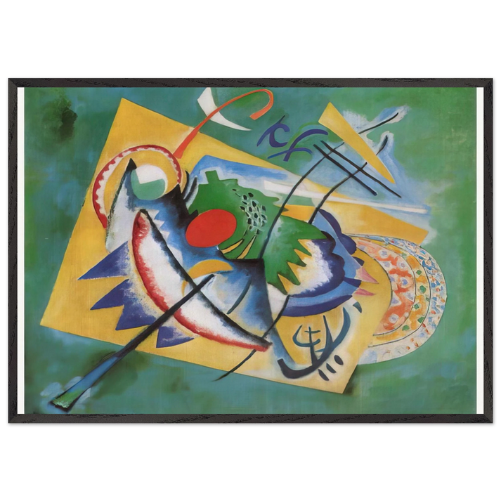 RED OVAL 1920 - Wassily Kandinsky 70x100 cm / 28x40 inches Framed Art Print – Black Wooden Frame