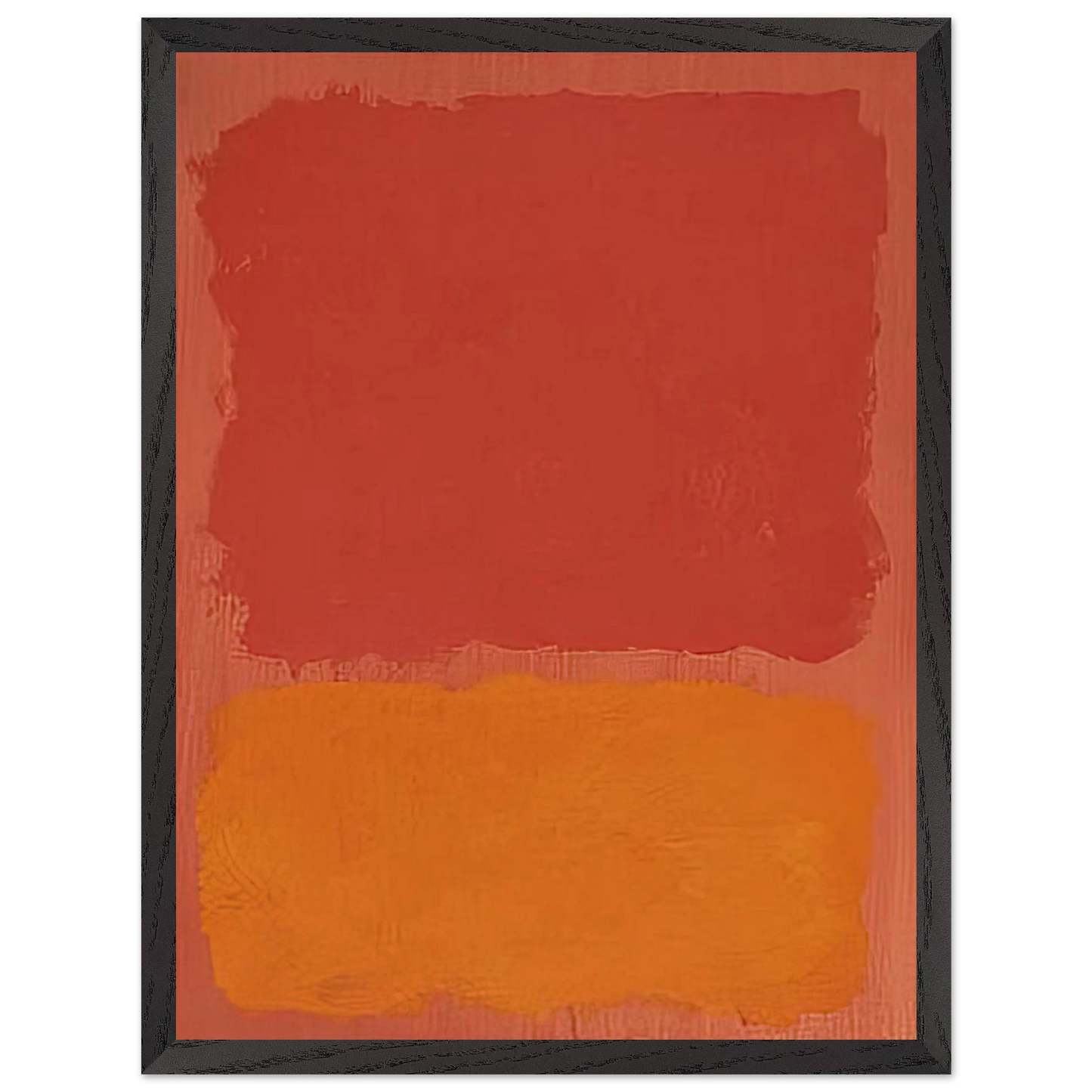 Mark Rothko - Untitled Red and Orange on Salmon - 1969 Wall Art - 30x40 cm / 12x16 inches - Premium Wooden Framed Poster With Fine Art Paper - Wood frame