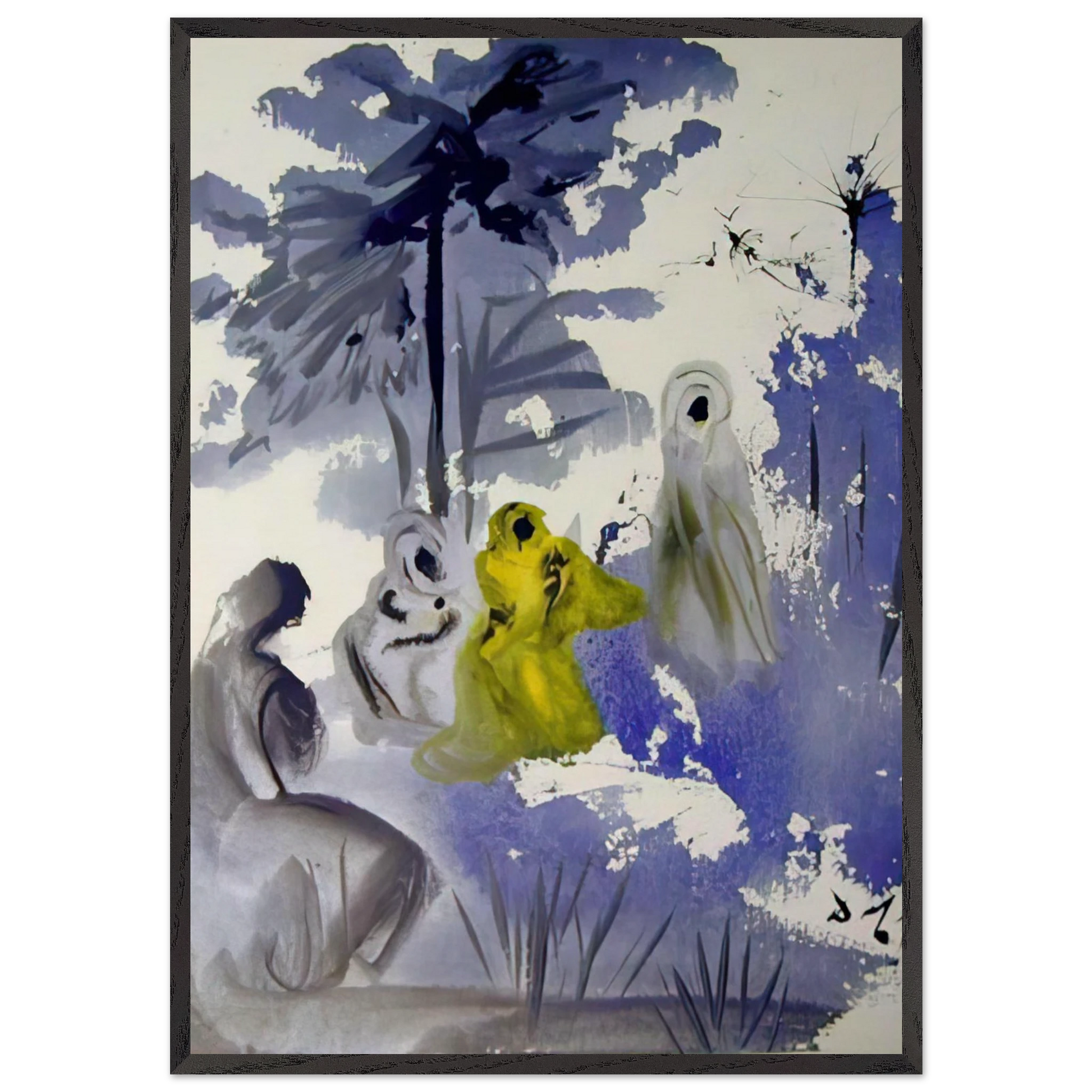 FAMILIA RUTH MOABITIDIS 1964 - Salvador Dali Framed Art Print – Black Wooden Frame - Default Title - -Framed Art Print