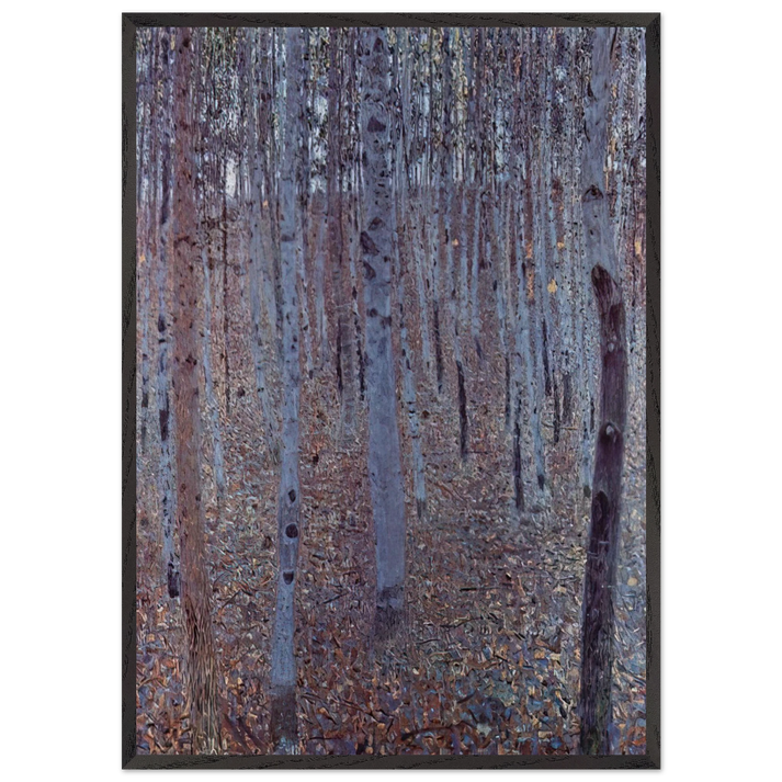 BUCHENHAIN - Gustav Klimt 70x100 cm / 28x40 inches Framed Art Print – Black Wooden Frame