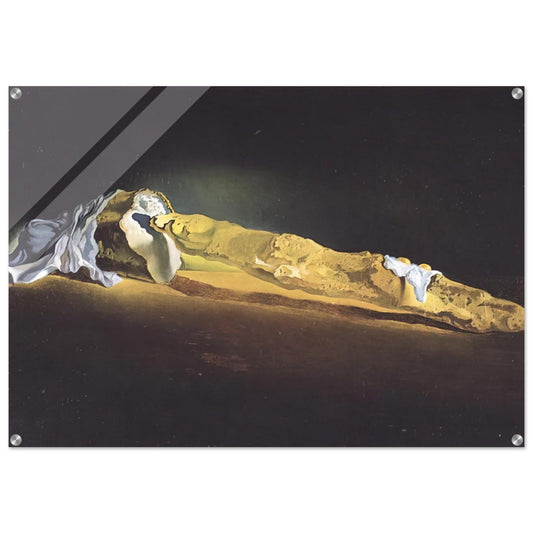 ORDINARY FRENCH LOAF WITH TWO FRIED EGGS - Salvador Dali Acrylic Print - 70x100 cm / 28x40″ inches