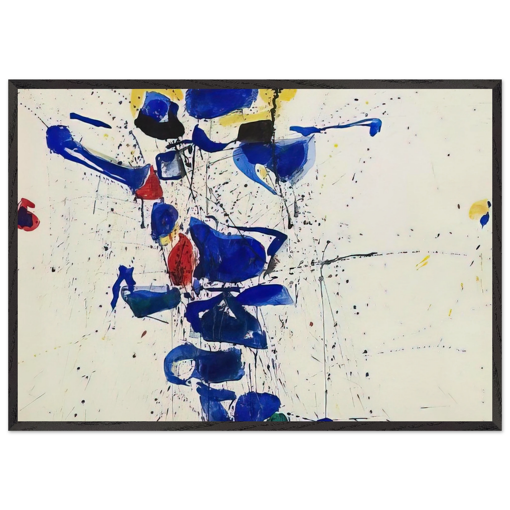 Untitled  SF59-531  - Sam Francis Framed Art Print – Black Wooden Frame - Default Title - -Framed Art Print