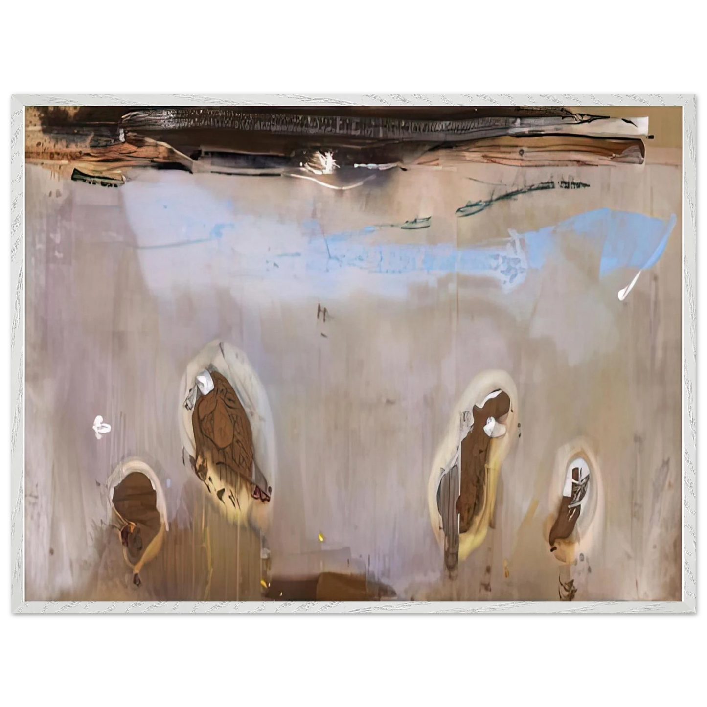 Helen Frankenthaler - Tethys, 1981- Wall Art - 60x80 cm / 24x32 inches - Premium Wooden Framed Poster With Fine Art Paper - White frame